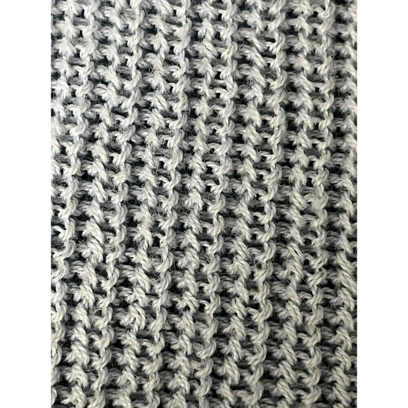 Jolie And Joy Light Blue Vneck Cropped Pullover Crochet Top M Boho Beach Peasent - Picture 9 of 10